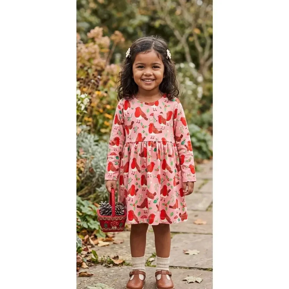 NWT❤️Mini Boden Long Sleeve Fun Jersey Dress sz9/10y
